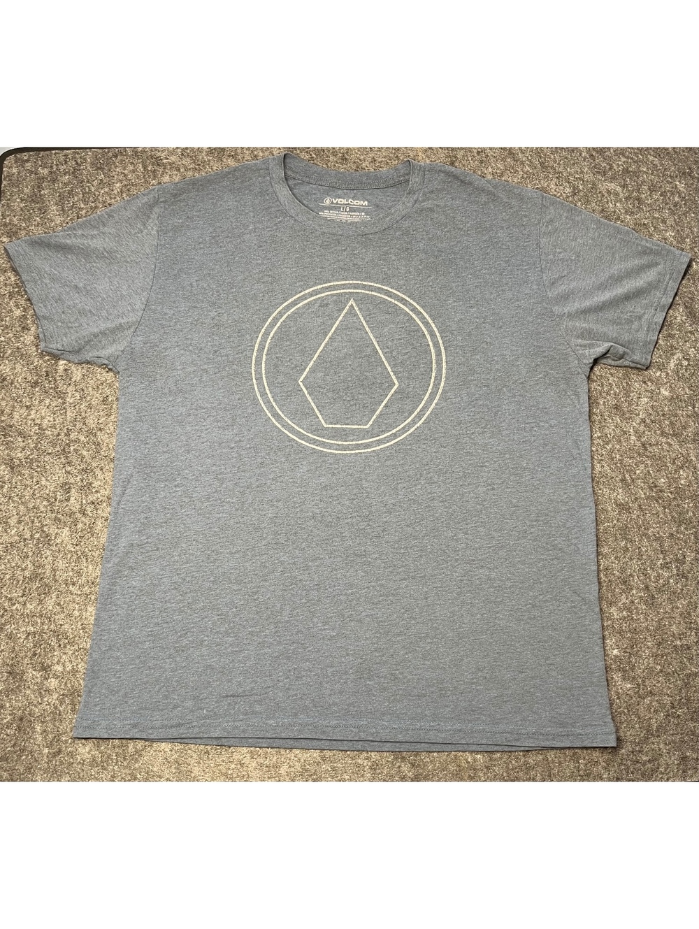 Volcom Men's Large Gray Logo Graphic T-Shirt